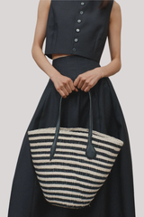 Liffner - Straw Basket - BLKCREAM