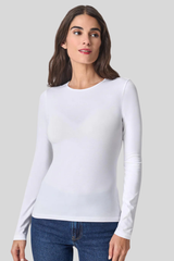 Lilla P - Long Sleeve Crew Tee - WHITE