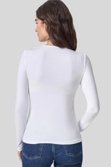 Lilla P - Long Sleeve Crew Tee - WHITE