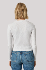 Lilla P - Snap V-Neck Cardigan - WHITE