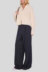 Lisa Yang - Sadie Zip Cardigan - CREAM