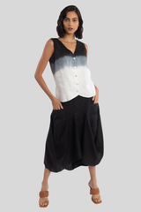 Luna Luz - Linen Francesca Skirt - BLACK