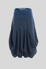 Luna Luz - Linen Francesca Skirt - NAVY