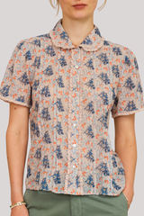 M.A.B.E - Aster Print Collar Top - MULTI