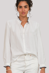 M.A.B.E - Chrissie Long Sleeve Top - IVORY