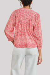 M.A.B.E - Esti Print Long Sleeve Top - PINK