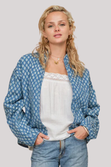M.A.B.E - Jenna Quilted Jacket - BLUE