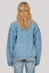 M.A.B.E - Jenna Quilted Jacket - BLUE