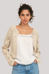 M.A.B.E - Maci Crochet Jacket - ECRU