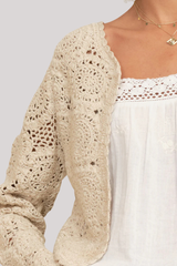 M.A.B.E - Maci Crochet Jacket - ECRU