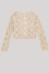 M.A.B.E - Maci Crochet Jacket - ECRU