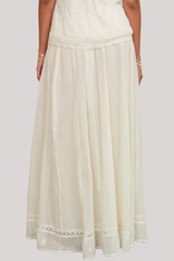 M.A.B.E - Seri Emb Maxi Skirt - ECRU