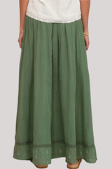 M.A.B.E - Seri Emb Maxi Skirt - GREEN