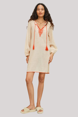 M.A.B.E - Talia Emb Kaftan - BEIGEORA