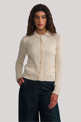 MJ.Watson - Textured Cotton Cardigan - NATURAL