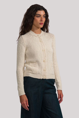 MJ.Watson - Textured Cotton Cardigan - NATURAL