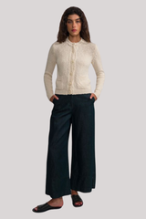 MJ.Watson - Textured Cotton Cardigan - NATURAL