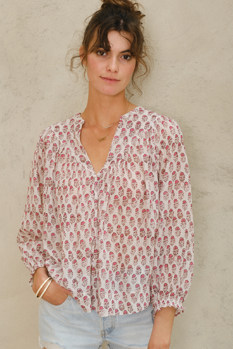M.A.B.E - Kiki Floral Gathered Top