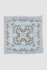 Maison Lecomte Flament - Secret Garden Sky Blue Cotton Voile Scarf - CIEL