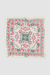 Maison Lecomte Flament - Seville-Inspired Square Scarf - WHITERED
