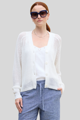 Margaret O'Leary - The Beach Cardigan - WHITE