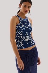 Maria Cher - Ensenada Berni Sleeveless Top - MARINE