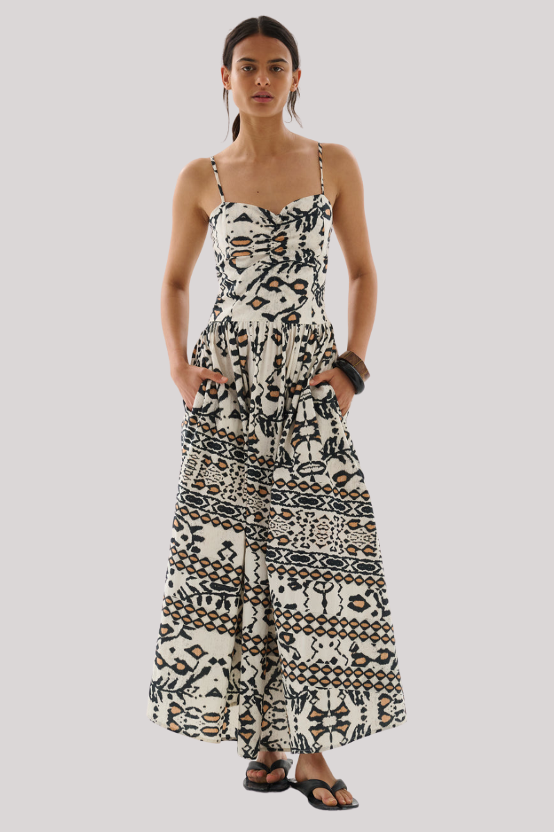 Maria Cher - Ensenada Finley Long Dress - ECRU