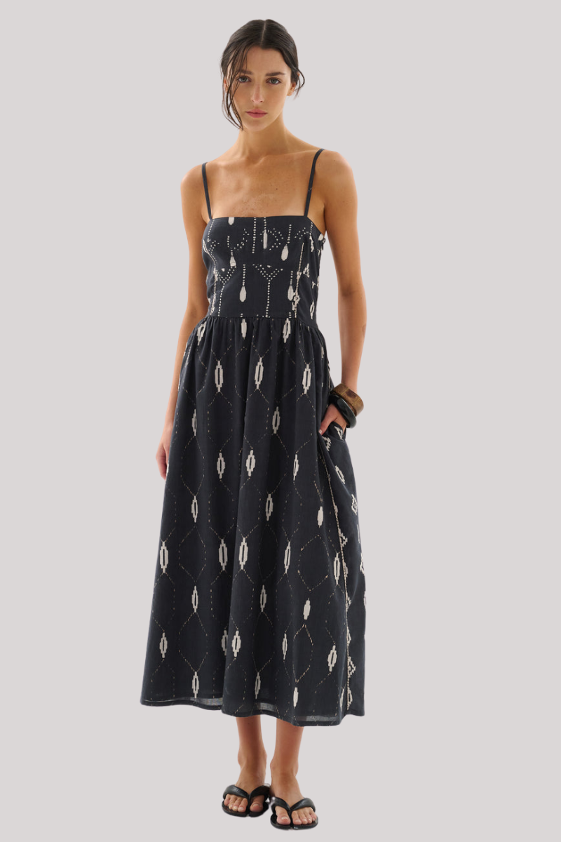 Maria Cher - Torcuato Maive Midi Dress - BLACK