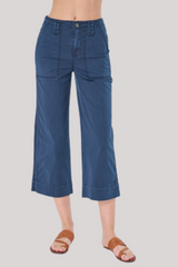 Marrakech - Palma Stretch Twill Crop Wide-Leg Pant - ECLIPSE