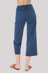 Marrakech - Palma Stretch Twill Crop Wide-Leg Pant - ECLIPSE