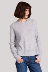 Minnierose - Cashmere Sport Crew Pullover - LTHEATHR