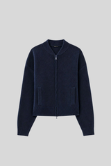 Minnierose - Cashmere Cropped Bomber - NAVY