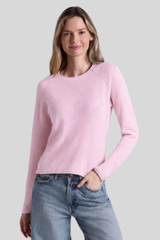 Minnierose - Cashmere Raglan Crew With Rolled Trims - ROSEPETA