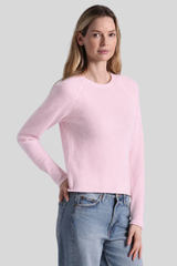 Minnierose - Cashmere Raglan Crew With Rolled Trims - ROSEPETA