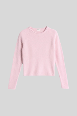 Minnierose - Cashmere Raglan Crew With Rolled Trims - ROSEPETA