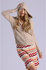 Minnierose - Luxe Boucle Hoodie W Bead - BRWSUGAR