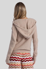 Minnierose - Luxe Boucle Hoodie W Bead - BRWSUGAR