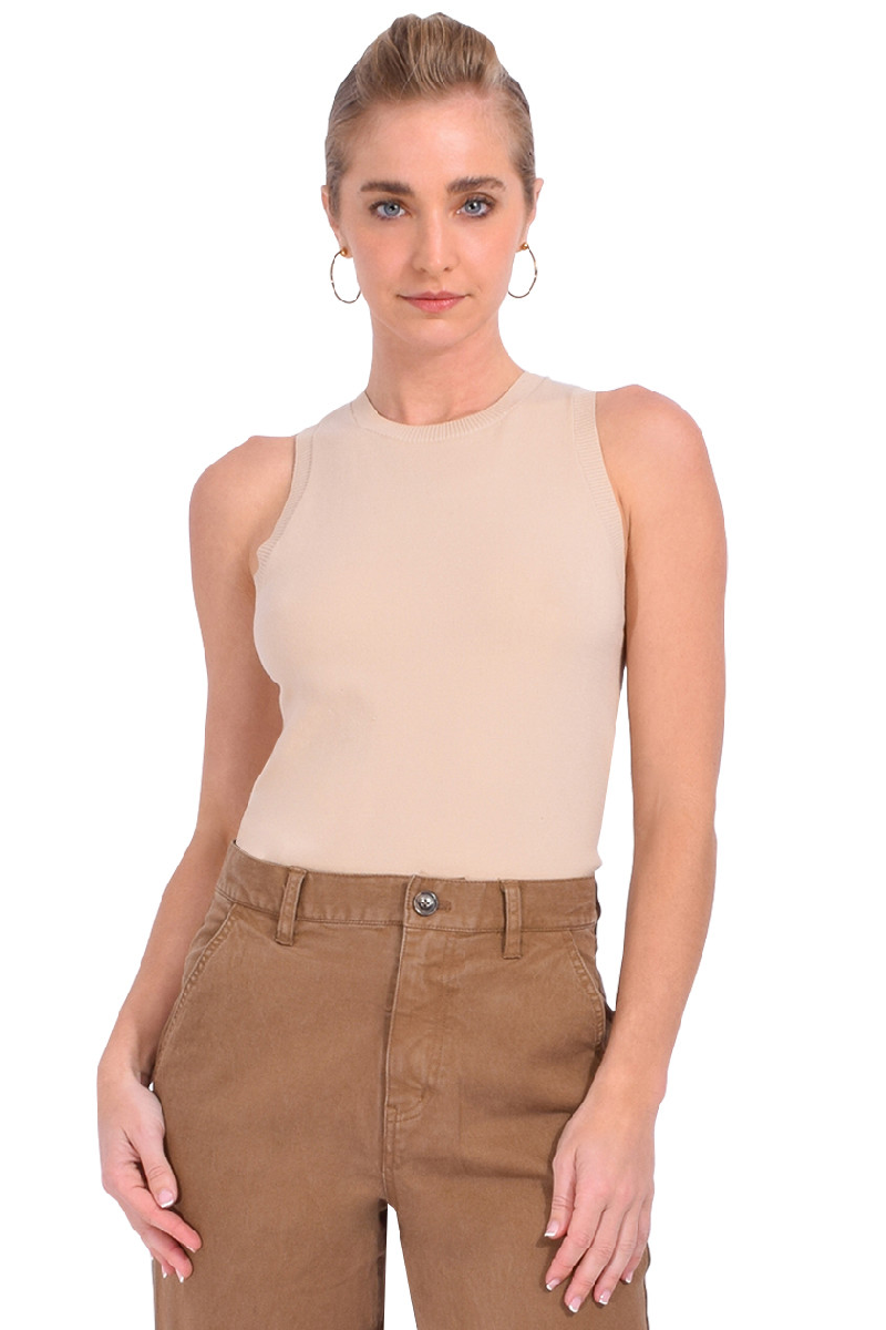 Minnierose - Viscose Crew Tank - BROWNSUG