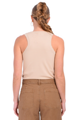 Minnierose - Viscose Crew Tank - BROWNSUG