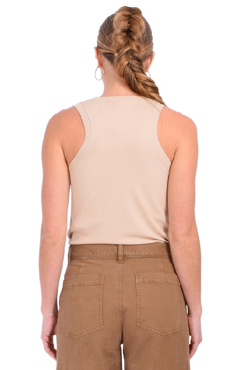 Minnierose - Viscose Crew Tank - BROWNSUG