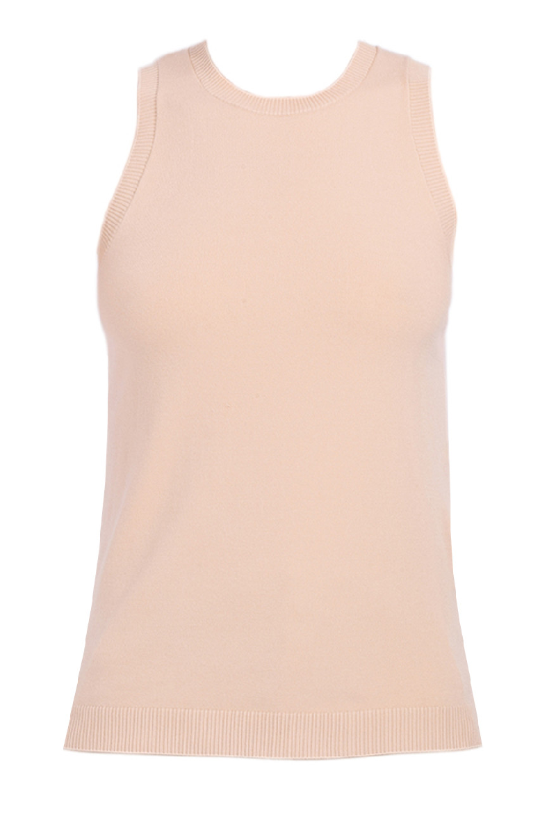 Minnierose - Viscose Crew Tank - BROWNSUG