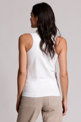 Minnierose - Viscose Crew Tank - WHITE