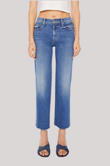 Mother - The Mid Rise Rambler Zip Ankle Fray - DUGOUTDO