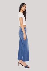 Mother - The Mid Rise Rambler Zip Ankle Fray - DUGOUTDO