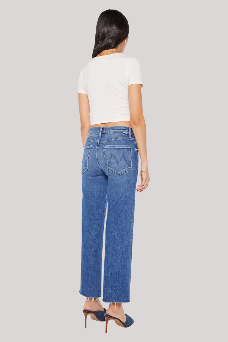 Mother - The Mid Rise Rambler Zip Ankle Fray - DUGOUTDO