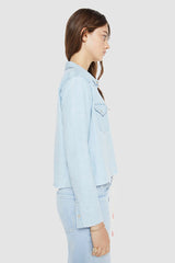Mother - The Super Exes Crop Step Fray Denim Jacket - NOENDSIG