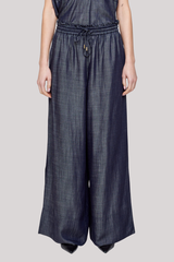 Moussy - High Waist Wide Denim - BLUE