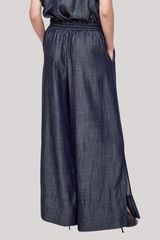 Moussy - High Waist Wide Denim - BLUE