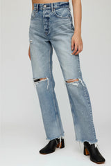Moussy - MV Odessa Straight-Low Denim - LIGHBLUE
