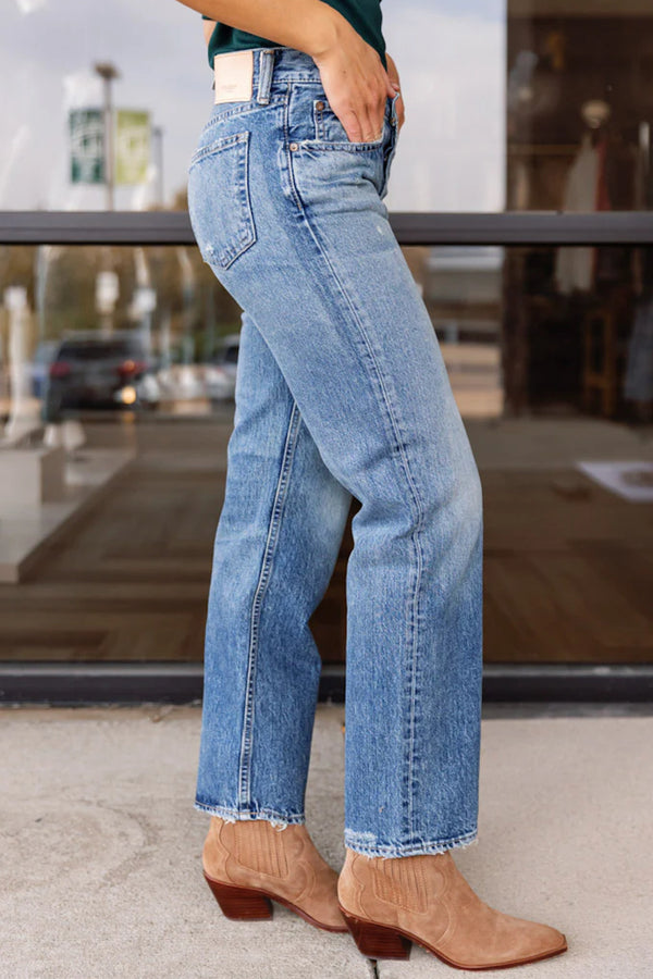 Moussy - Mv Trigg Low-Rise Straight Jeans - BLUE